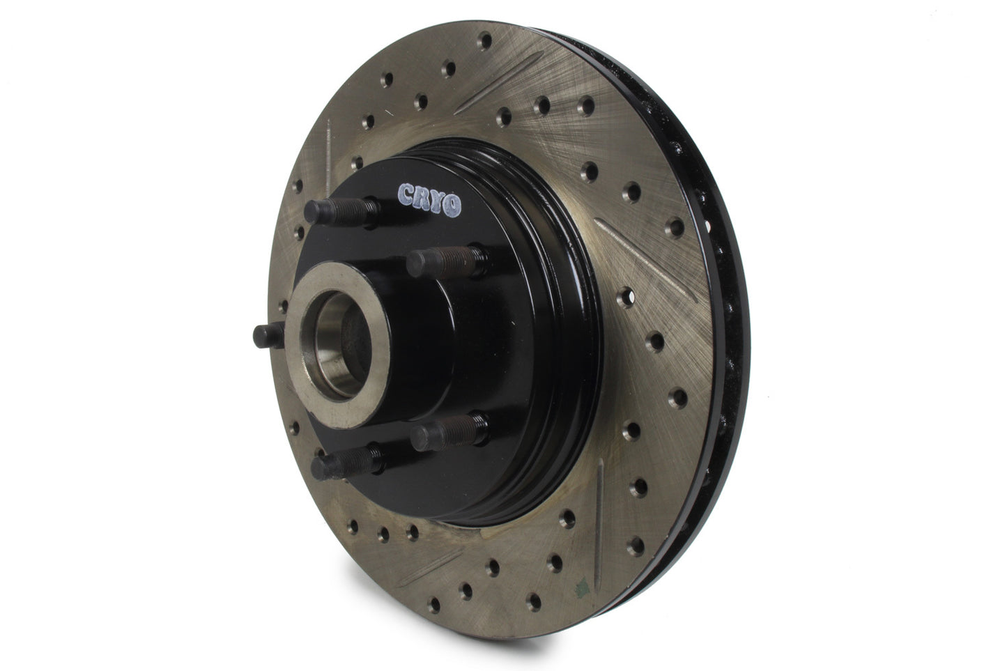 Stoptech STP127.61018CR Sport Cryo Drilled/Slott ed Brake Rotor; Front Ri