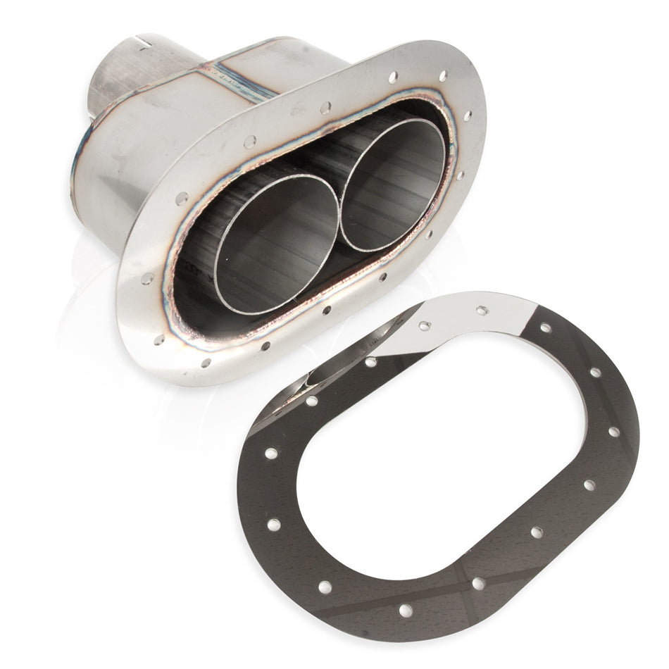 Stainless Works SWOST2814 Through body Exhaust Tip Oval Style 2.5in Inlet