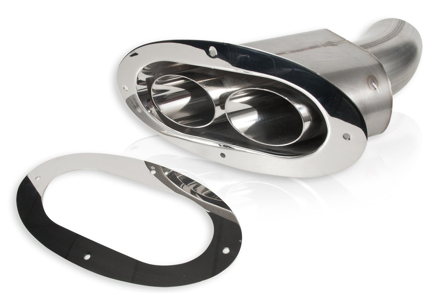 Stainless Works SWOST2815 Through body Exhaust Tip Angled-Oval 3in Inlet