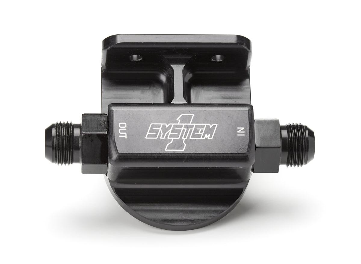 System One SYS223-90008-12B Billet Remote Oil Filter Mount 12an RH Port