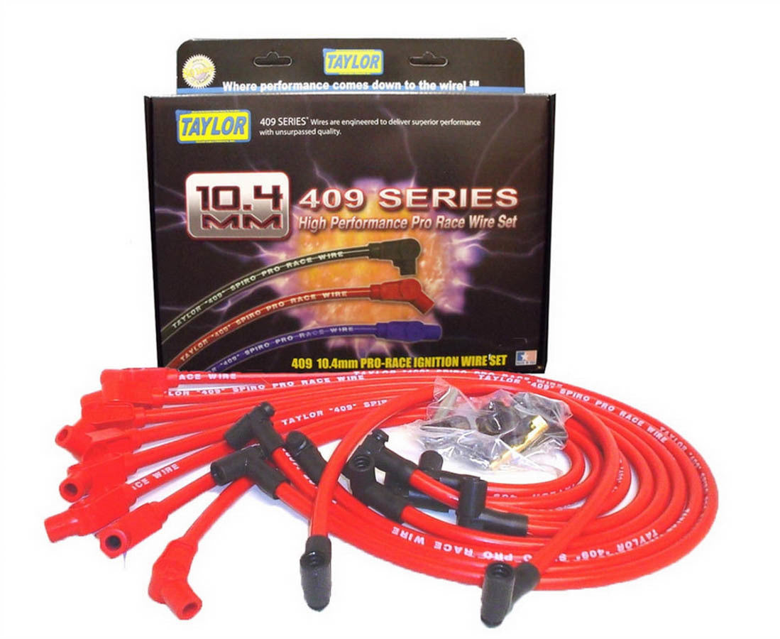 Taylor/vertex TAY79258 Custom Fit 10.4mm 409 Plug Wires Red