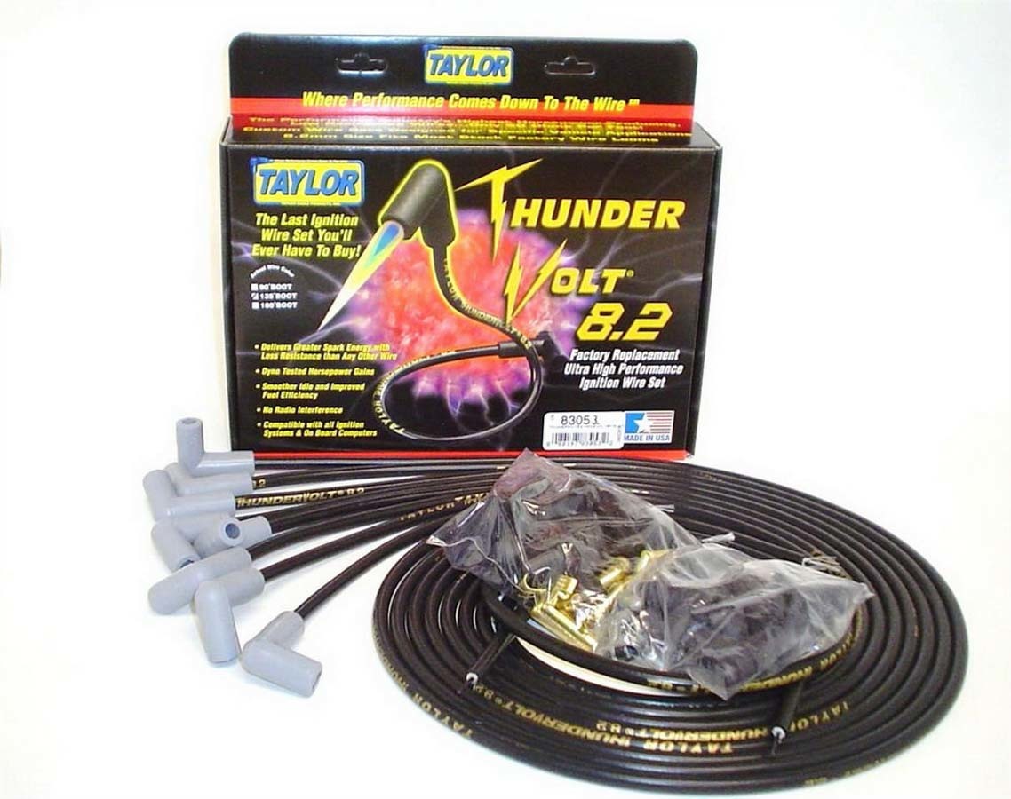 Taylor/vertex TAY83051 Univ Thundervolt Plug Wire Set 90 deg Black