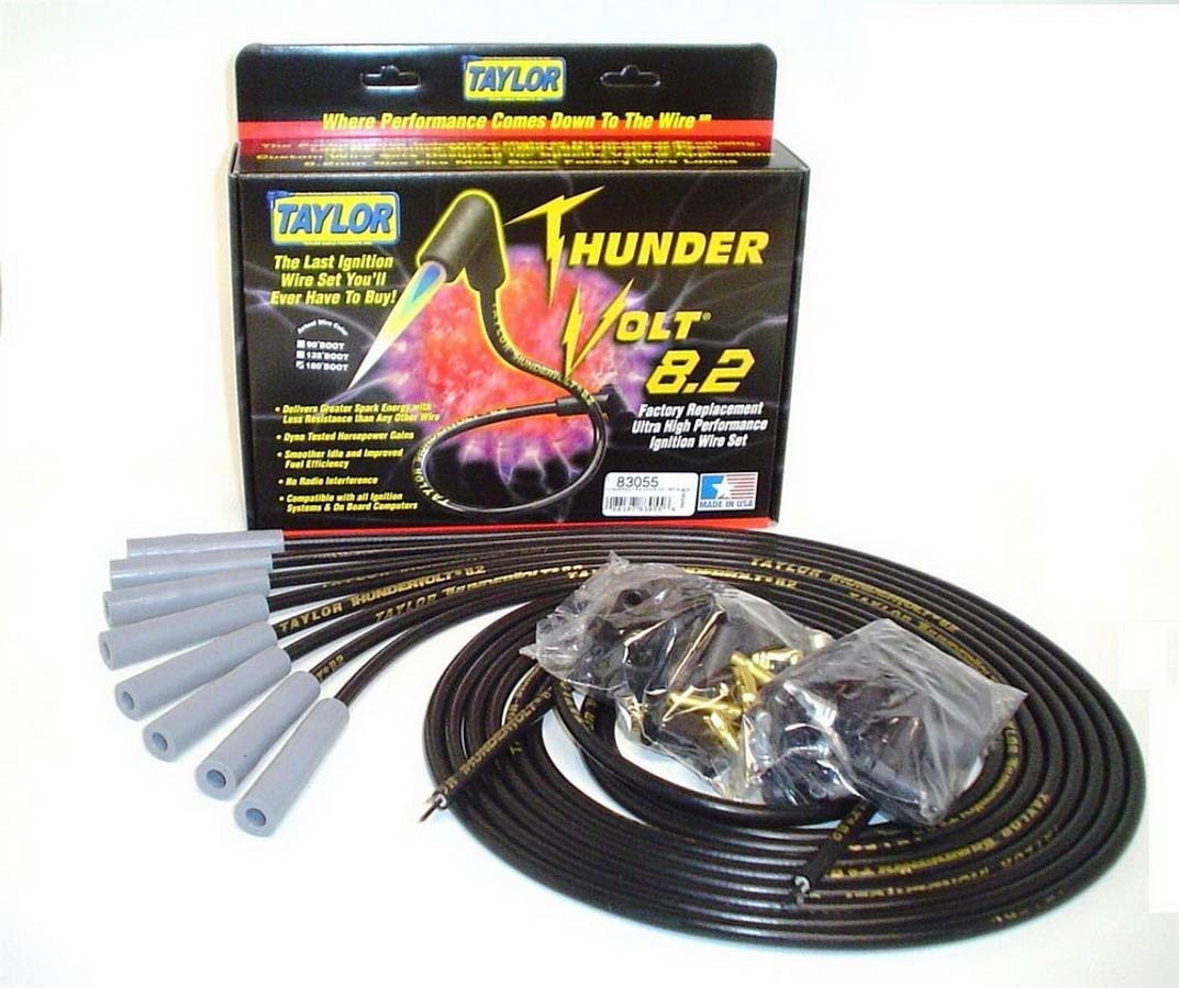 Taylor/vertex TAY83055 Univ Thundervolt Plug Wire Set 180 deg Black