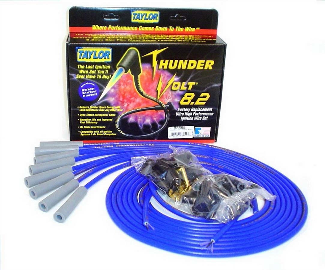 Taylor/vertex TAY83655 Univ Thundervolt Plug Wire Set 180 deg Blue