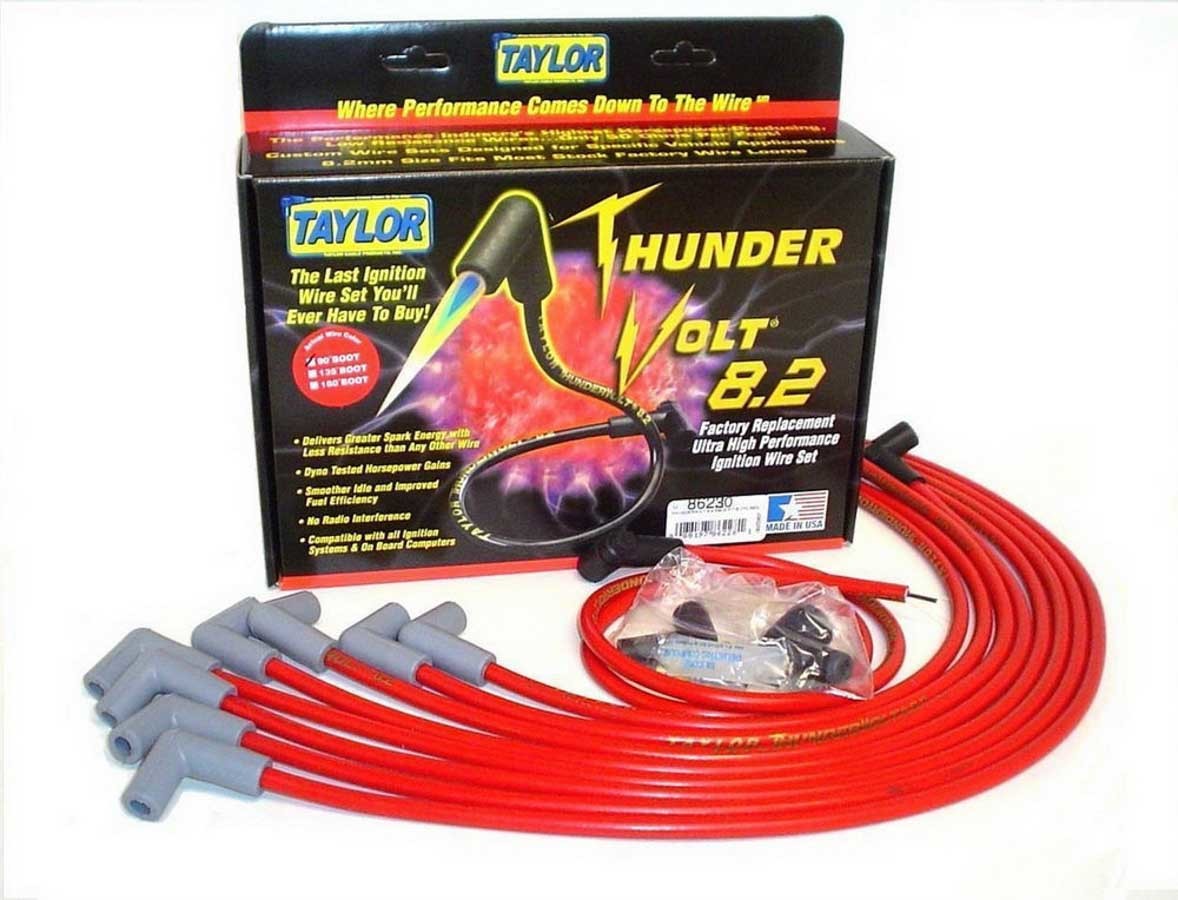 Taylor/vertex TAY86230 8.2 Thunder-Volt Spark Plug Wire Set Red