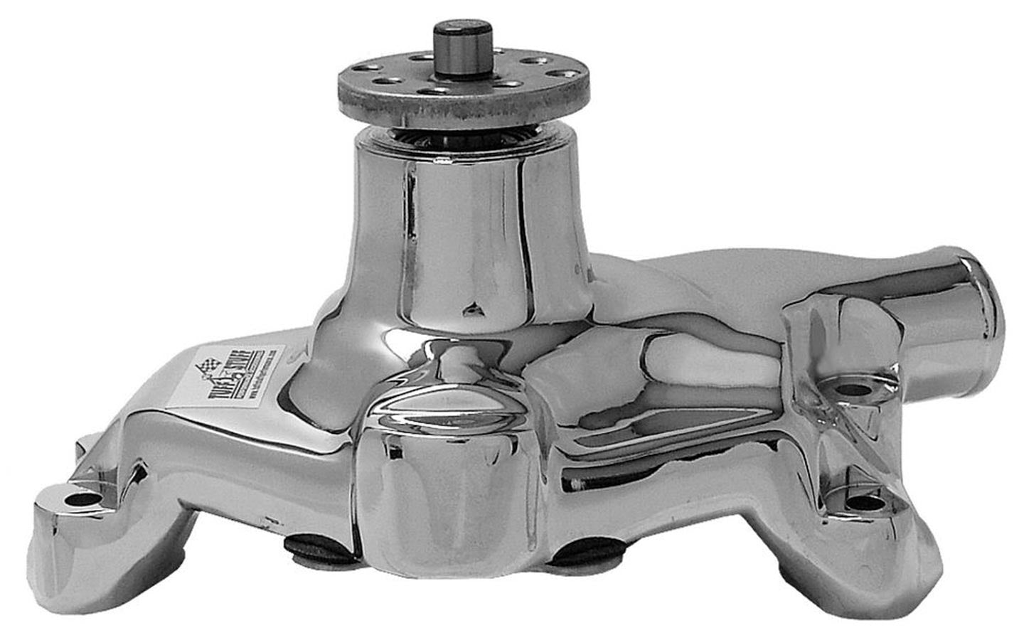 Tuff-stuff TFS1394NA SBC Alum. Short Water Pump Chrome 5/8in Shaft