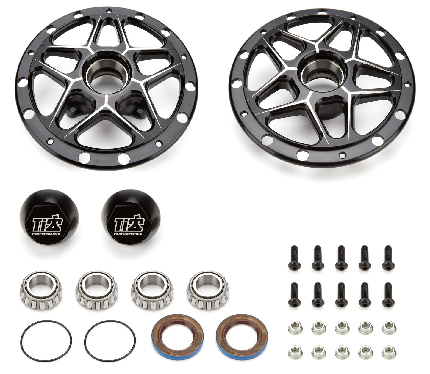 Ti22 Performance TIP2800 Direct Mount Front Hubs Forged Black