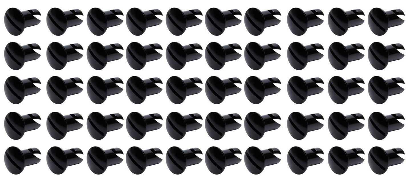 Ti22 Performance TIP8106-50 Oval Head Dzus Buttons .550 Long 50 Pack Black