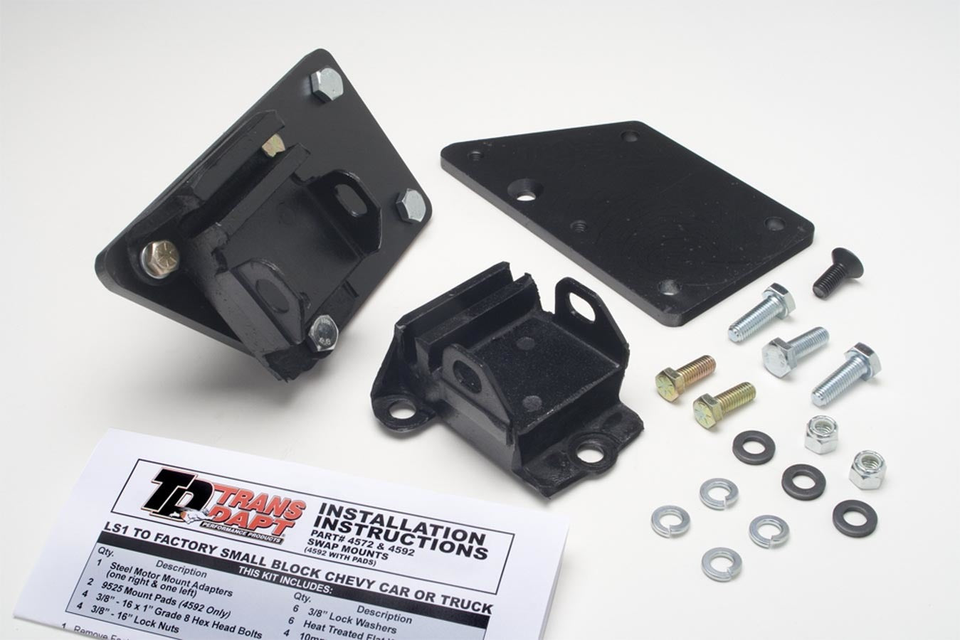 Trans-dapt TRA4592 LS1 Into SBC Chassis Motor Mount Kit