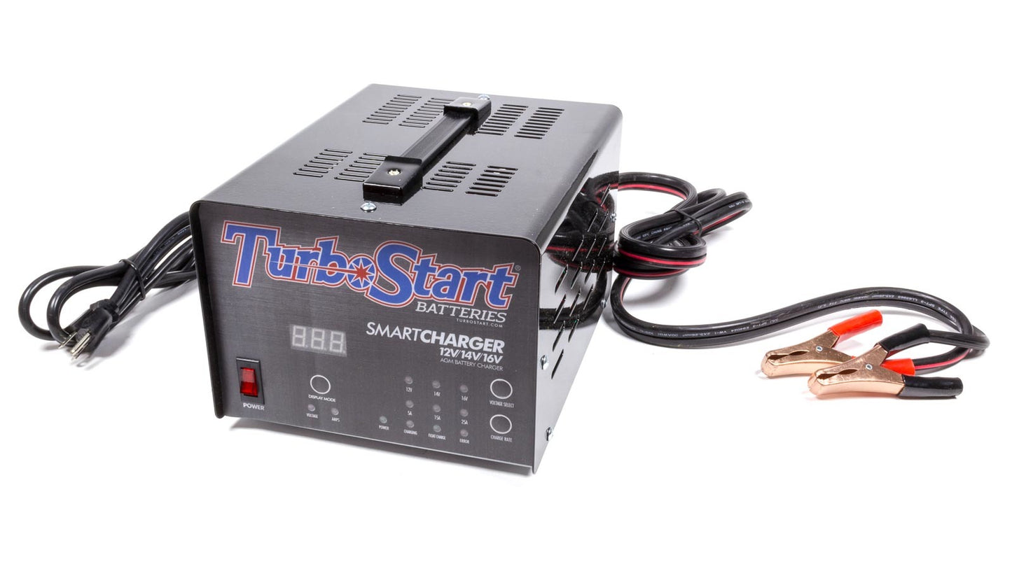 Turbo Start TRBCHG25A 110V Multi-Stage Charger 12V/14V/16/ Batteries