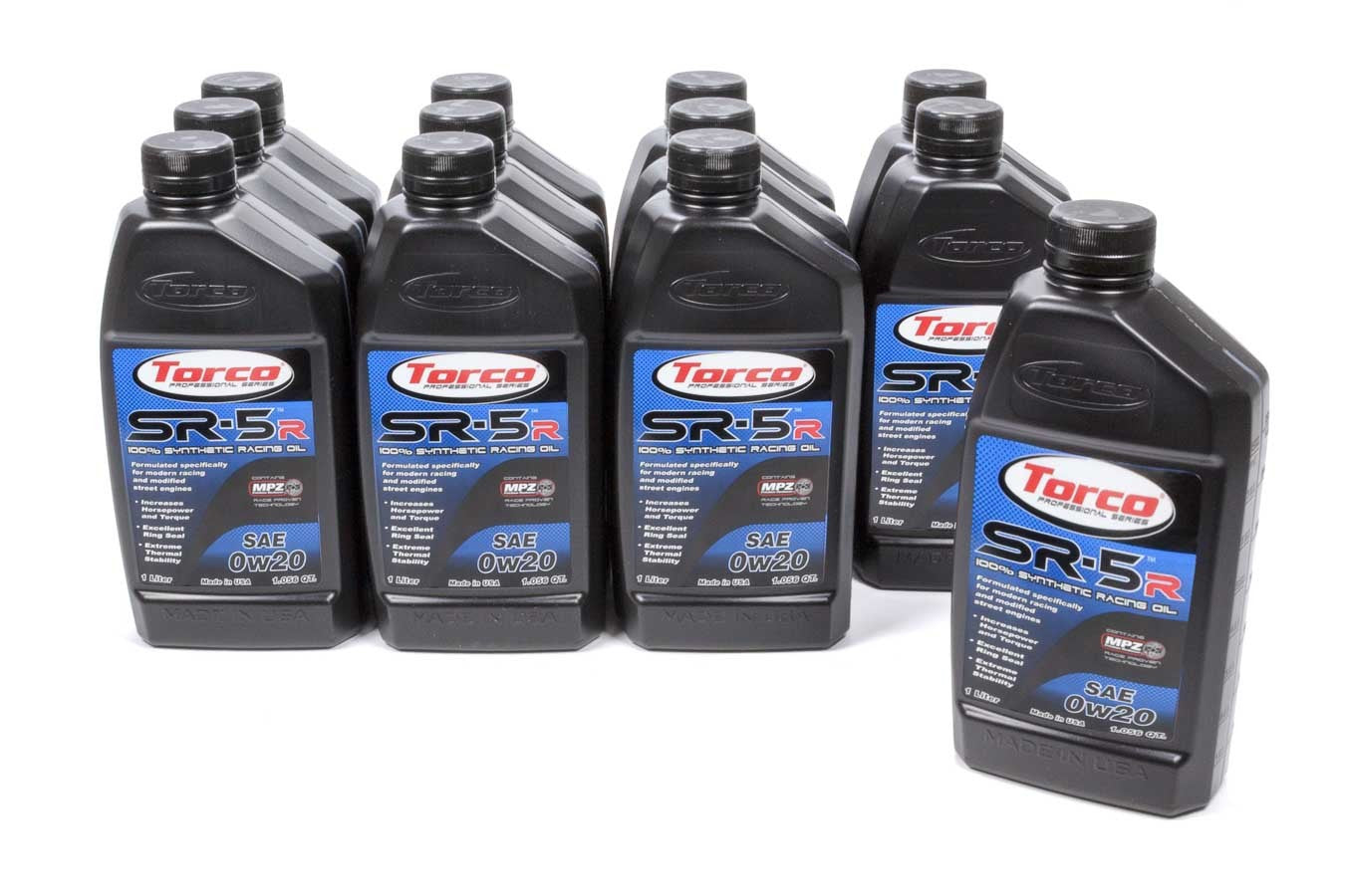 Torco TRCA150020C SR-5R Synthetic Racing Oil 0w20 Case 12x1-Liter