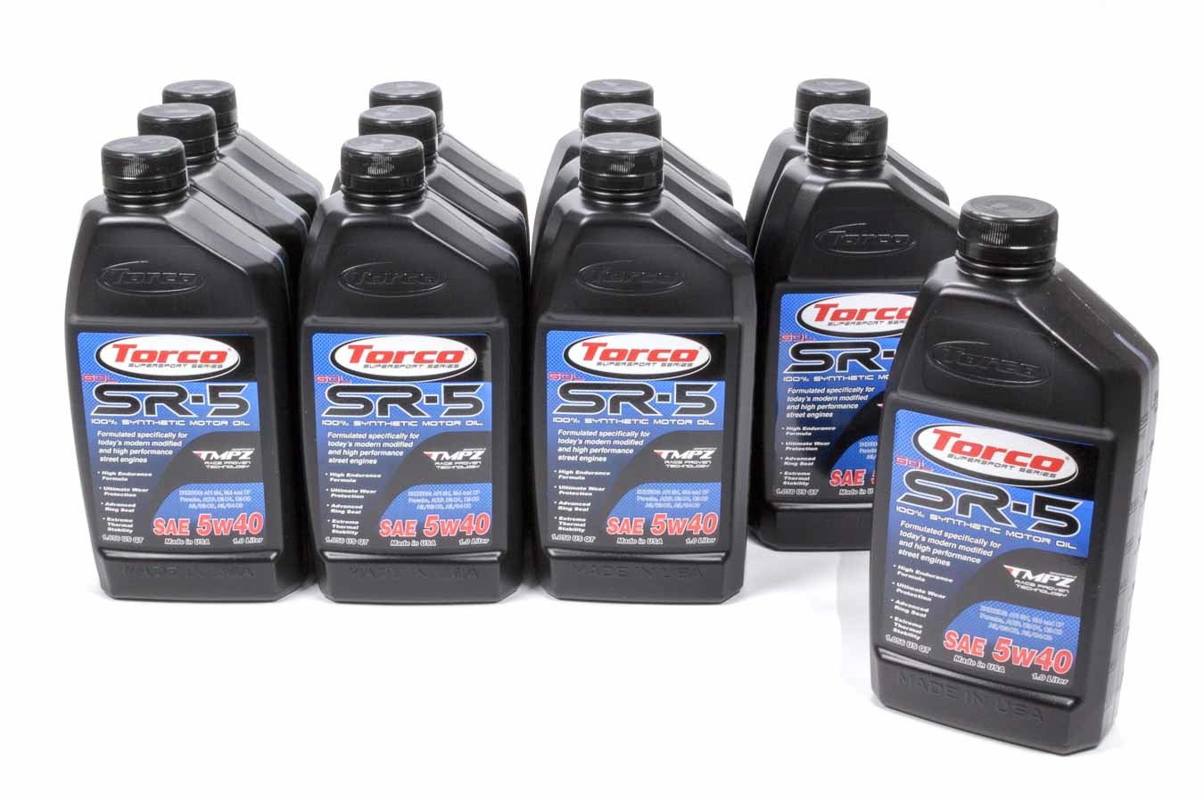 Torco TRCA150544C SR-5 GDL Synthetic Motor Oil 5w40 Case 12x1-Liter
