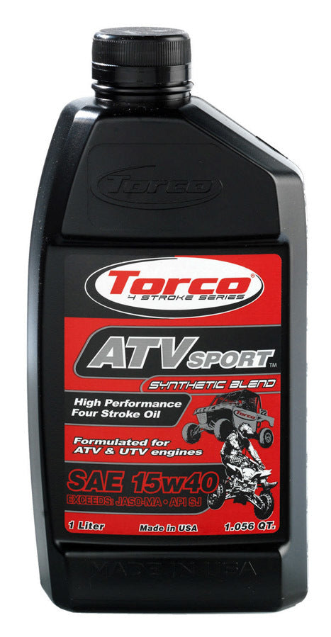 Torco TRCT691540C ATV Sport Four Stroke Ra cing Oil 15w40-12x1-Lite