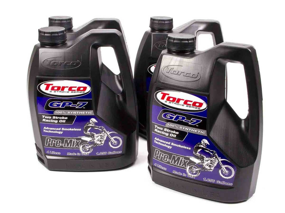 Torco TRCT930077S GP-7 Racing 2 Cycle Oil Case 4x1 Gallon