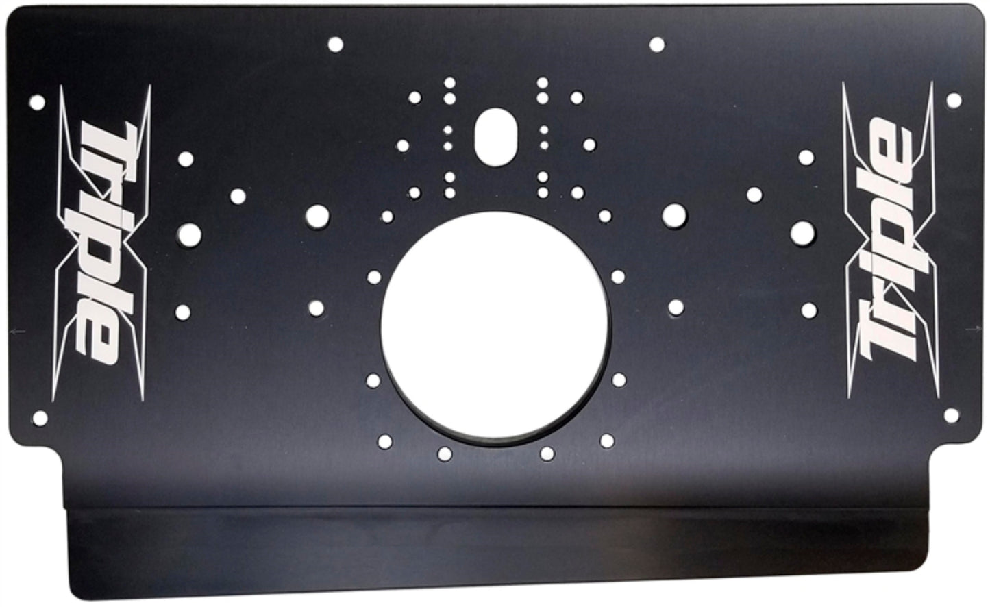 Triple X Race Components TXRSC-EG-0231BLK Sprint Car Rear Motor Plate Long Black