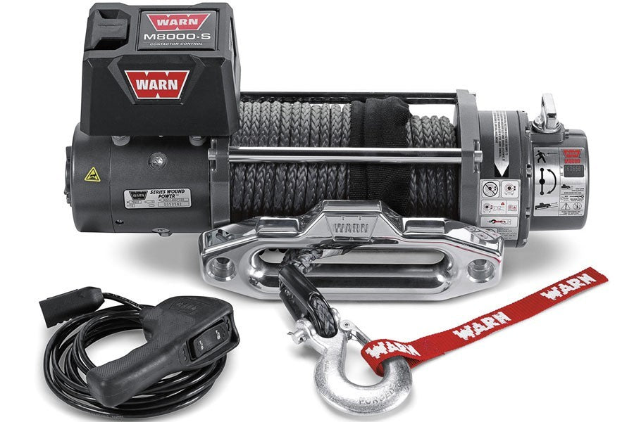 Warn WAR87800 M8000-S Winch with Syhthetic Rope 8000#