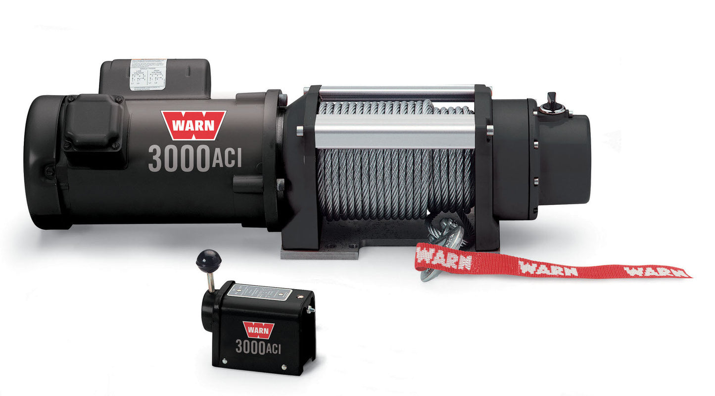 Warn WAR93000 ACI 3000-115V Hard Wire Winch 3000lb Wire Rope