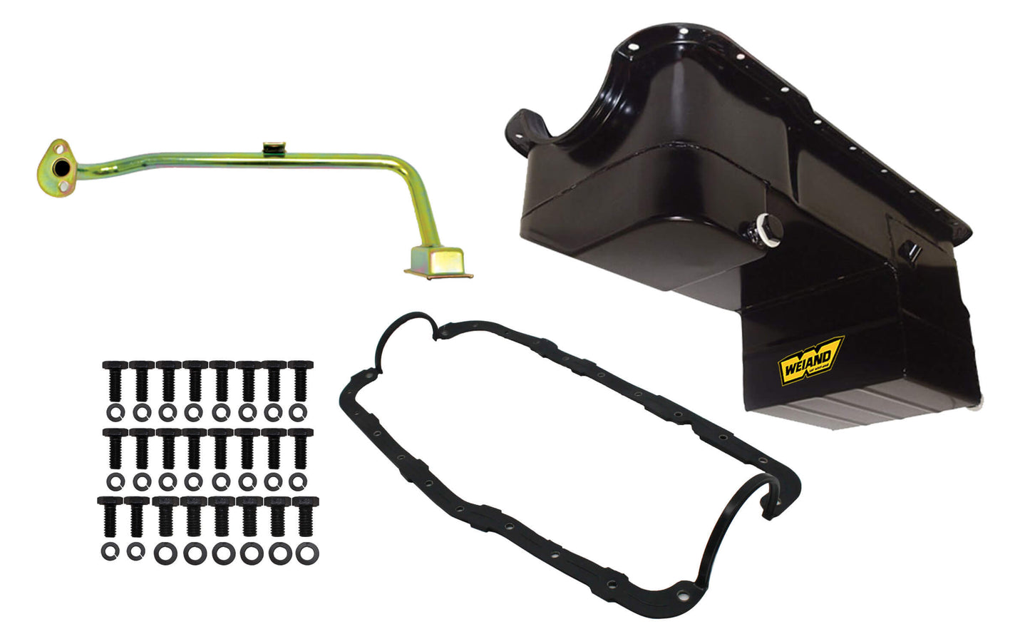 Weiand WEI5038WND 7qt Oil Pan Kit RR Sump SBF 351W 79-93 Black