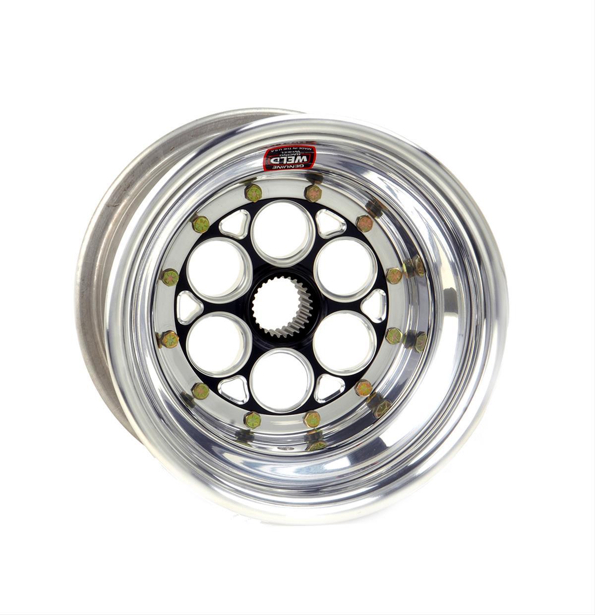 Weld Racing WEL735B-51546 15x15 Blk Magnum Sprint Wheel 6in BS - DB