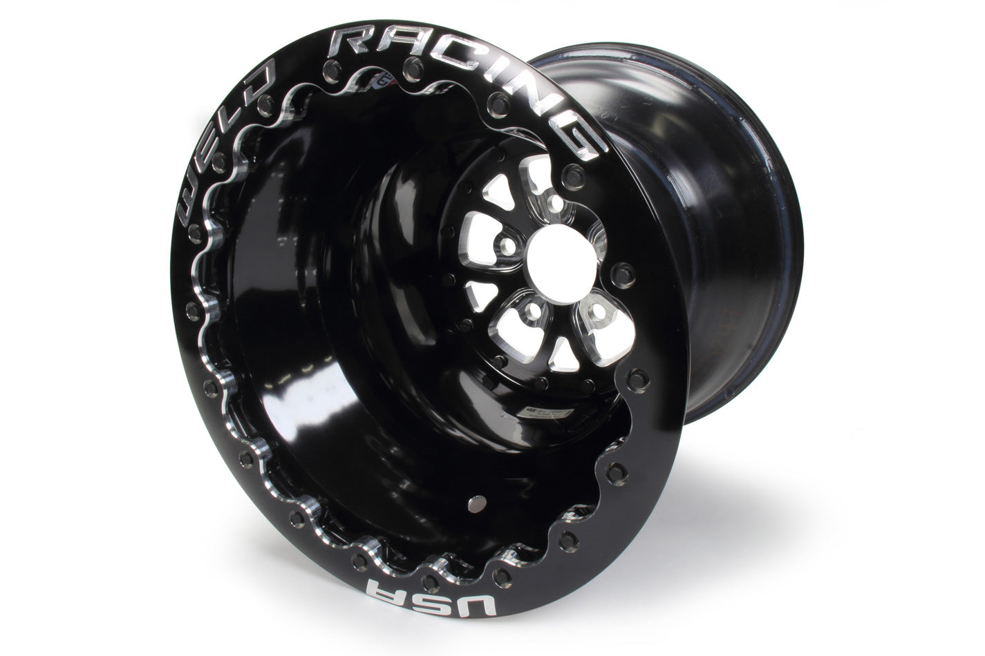 Weld Racing WEL84B-616B280UB V-Series Drag Wheel Blk 16x16 5x4.75 5.0 BS