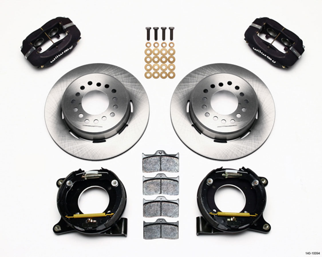 Wilwood WIL140-10094 63-87 GM C10 P/U Rear Brake Kit Black Caliper