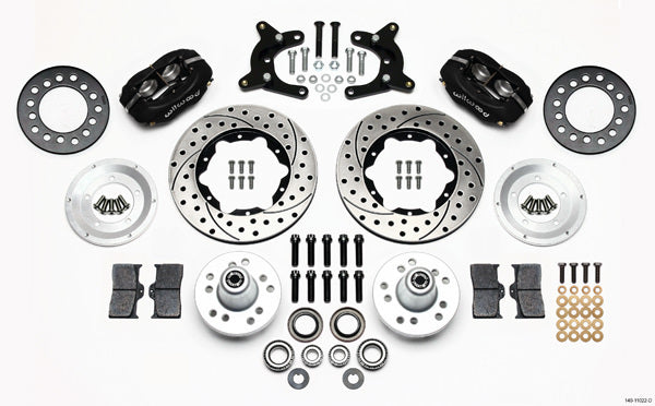 Wilwood WIL140-11022-D HD Front Brake Kit 62-72 A Body Drum Spindle