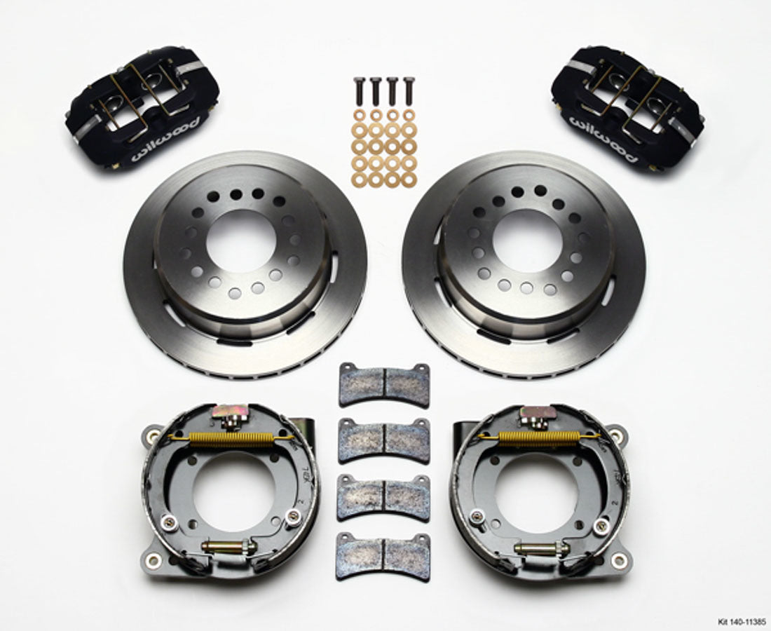 Wilwood WIL140-11385 67-72 GM C10 P/U Rear Brake Kit Black Caliper