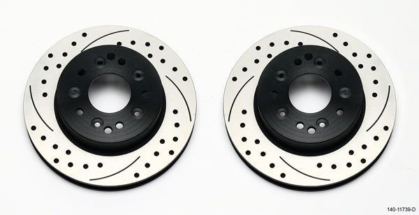Wilwood WIL140-11739-D Rotor Kit Rear C2 / C3 Corvette 1pc Rotor