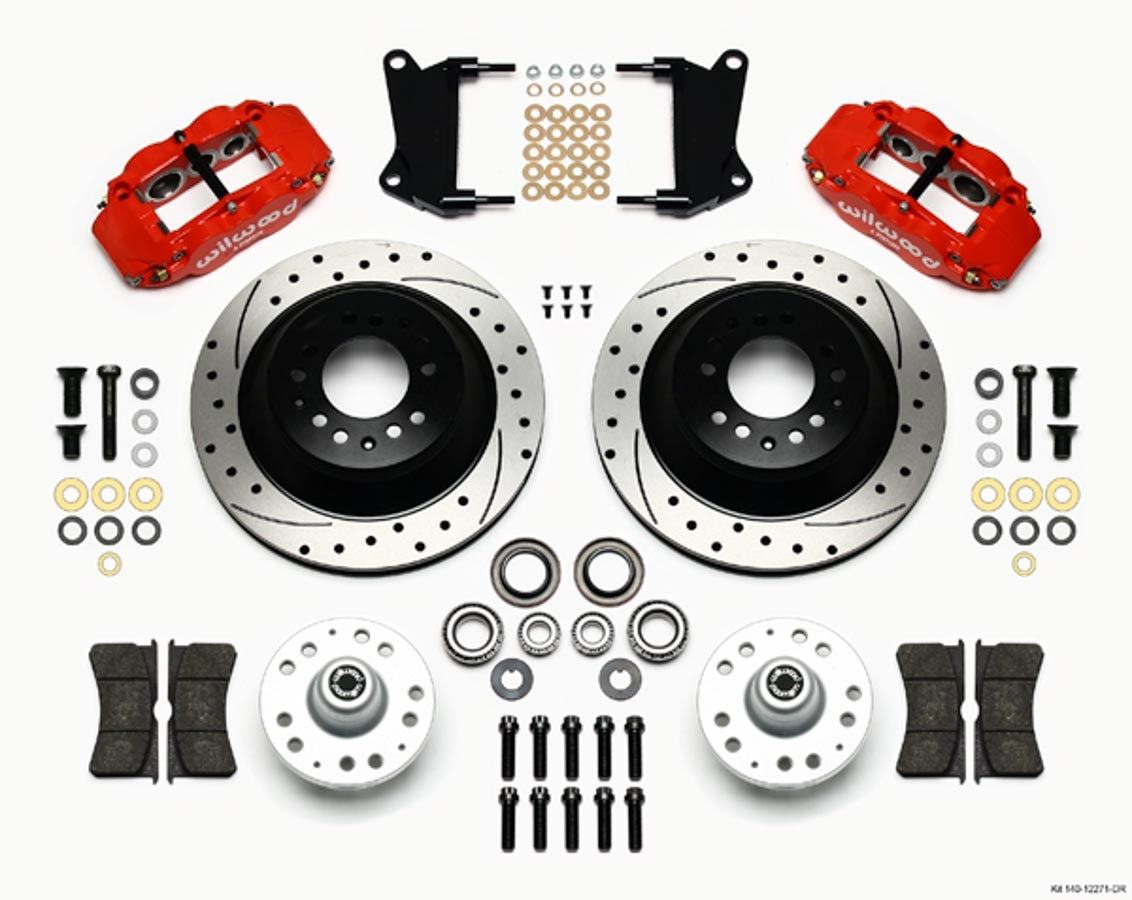 Wilwood WIL140-12271-DR Front Disc Brake Kit Red 67-72 Camaro Nova 12.88