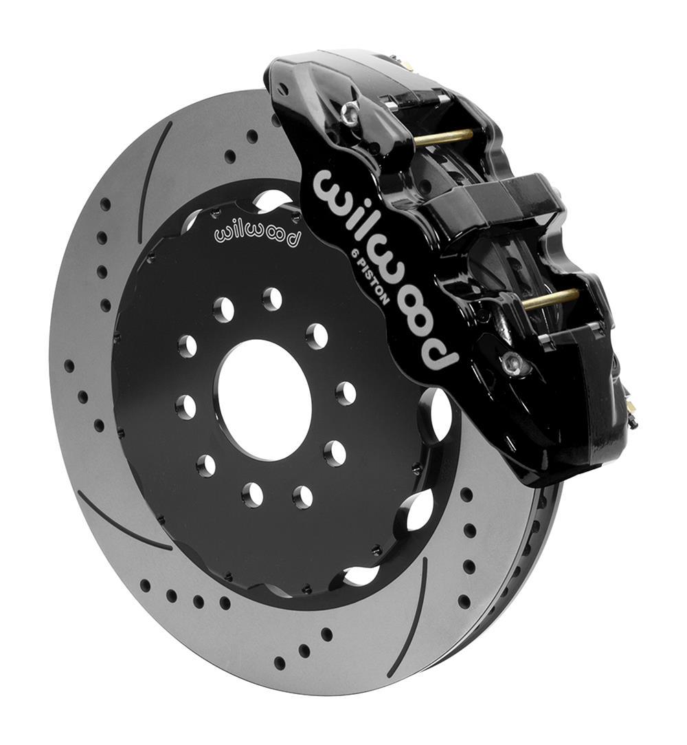 Wilwood WIL140-15705-D Front Disc Brake Kit Blk 97-13 Vette 14.00 Aero6