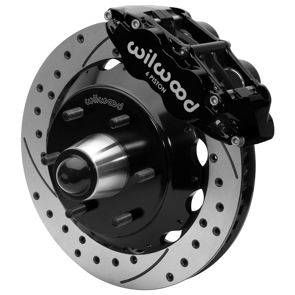 Wilwood WIL140-16457-D Front Brake Kit C10 6Lug FNSL6R 13in Drilled Blk