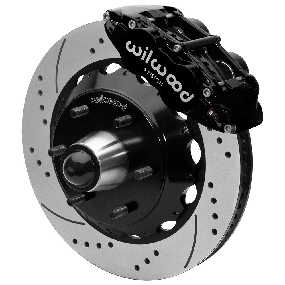 Wilwood WIL140-16458-D Front Brake Kit C10 6Lug FNSL6R 14in Drilled Blk