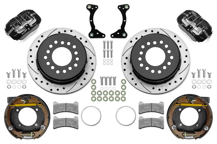 Wilwood WIL140-17120-D Brake Kit Rear Black FDP Drilled 11in GM G Body