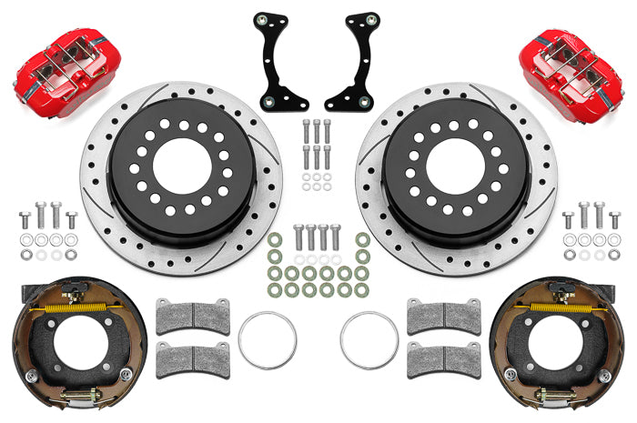 Wilwood WIL140-17120-DR Brake Kit Rear Red FDP Drilled 11in GM G Body