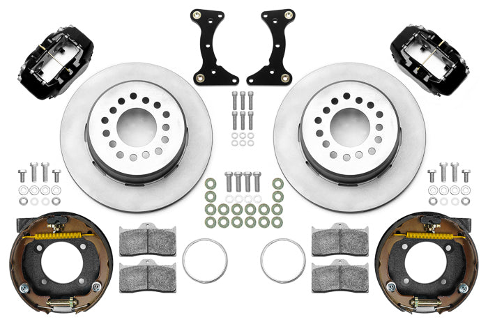 Wilwood WIL140-17121 Brake Kit Rear Black FDL Plain 12in GM G Body