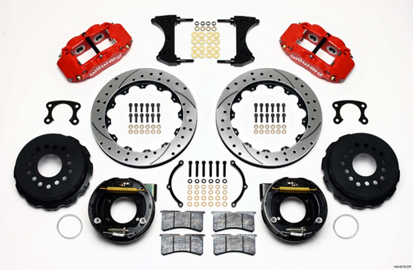 Wilwood WIL140-9219-DR Rear Disc Brake Kit Red Ford New Style 12.88