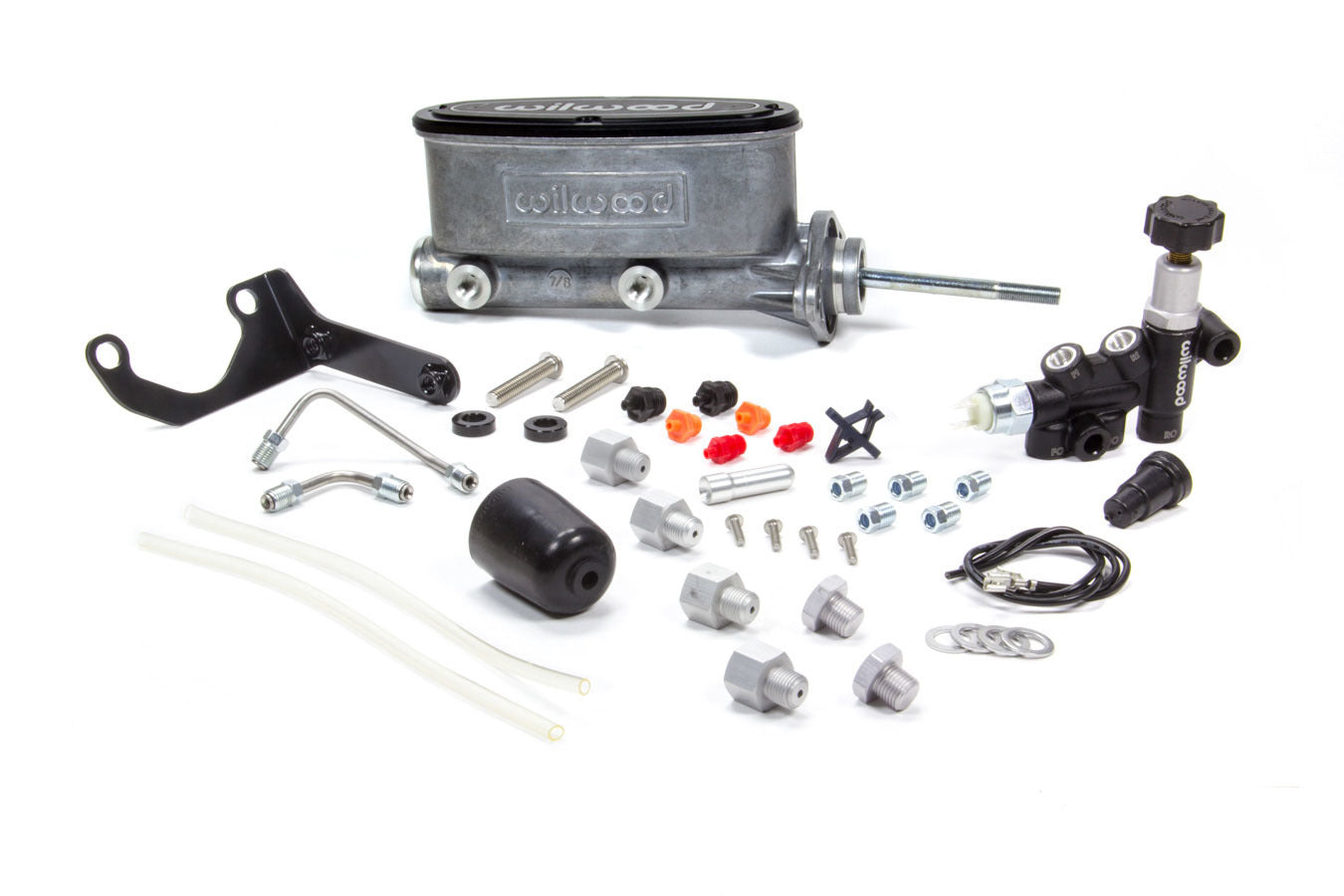 Wilwood WIL261-13271 Alum Tandem M/C Kit w/ Brkt & Prop Valve 7/8in