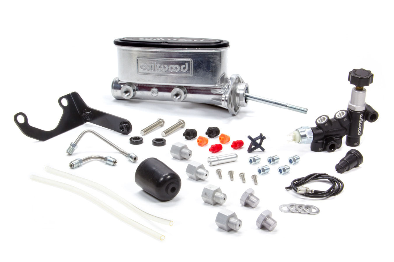 Wilwood WIL261-13626-P Alum Tandem M/C Kit w/ Brkt & Prop Valve 15/16