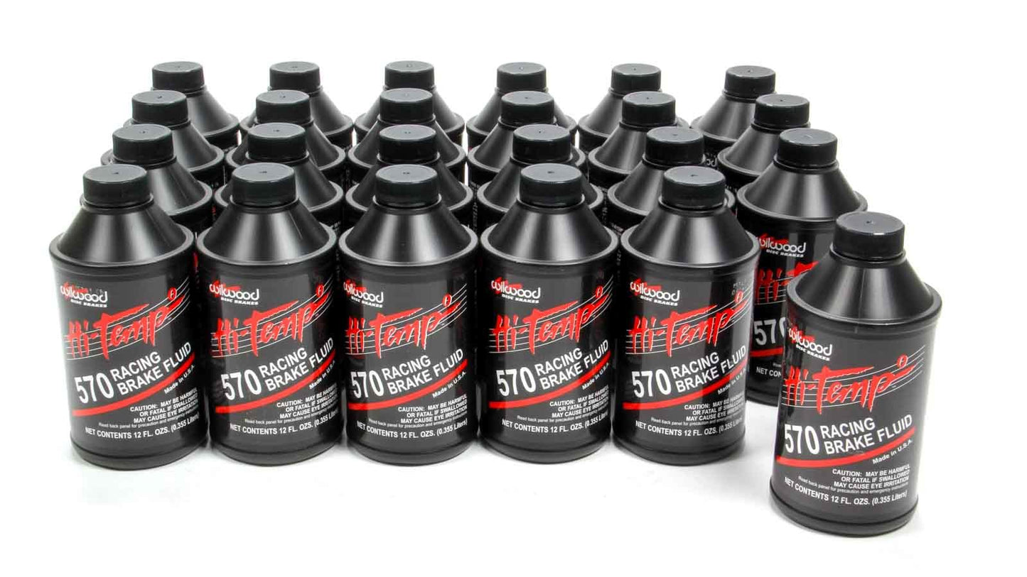 Wilwood WIL290-0633 Brake Fluid 570 Temp Case (24) 12oz