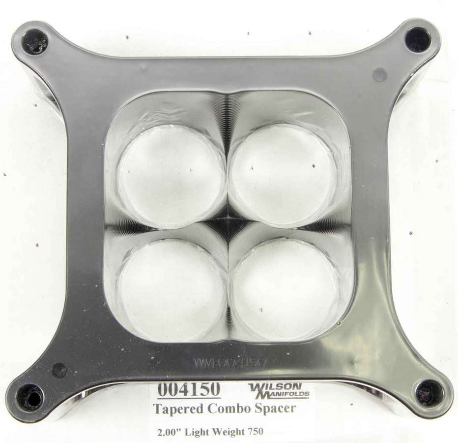 Wilson Manifolds WLS004150 Carburetor Spacer - 4150 2in 4-Hole L/W Tapered