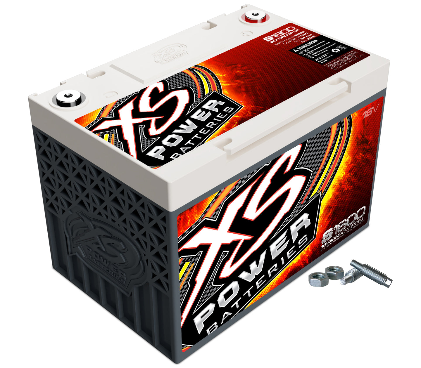 Xs Power Battery XSPS1600 AGM Battery 16v 2 Post Lightweight