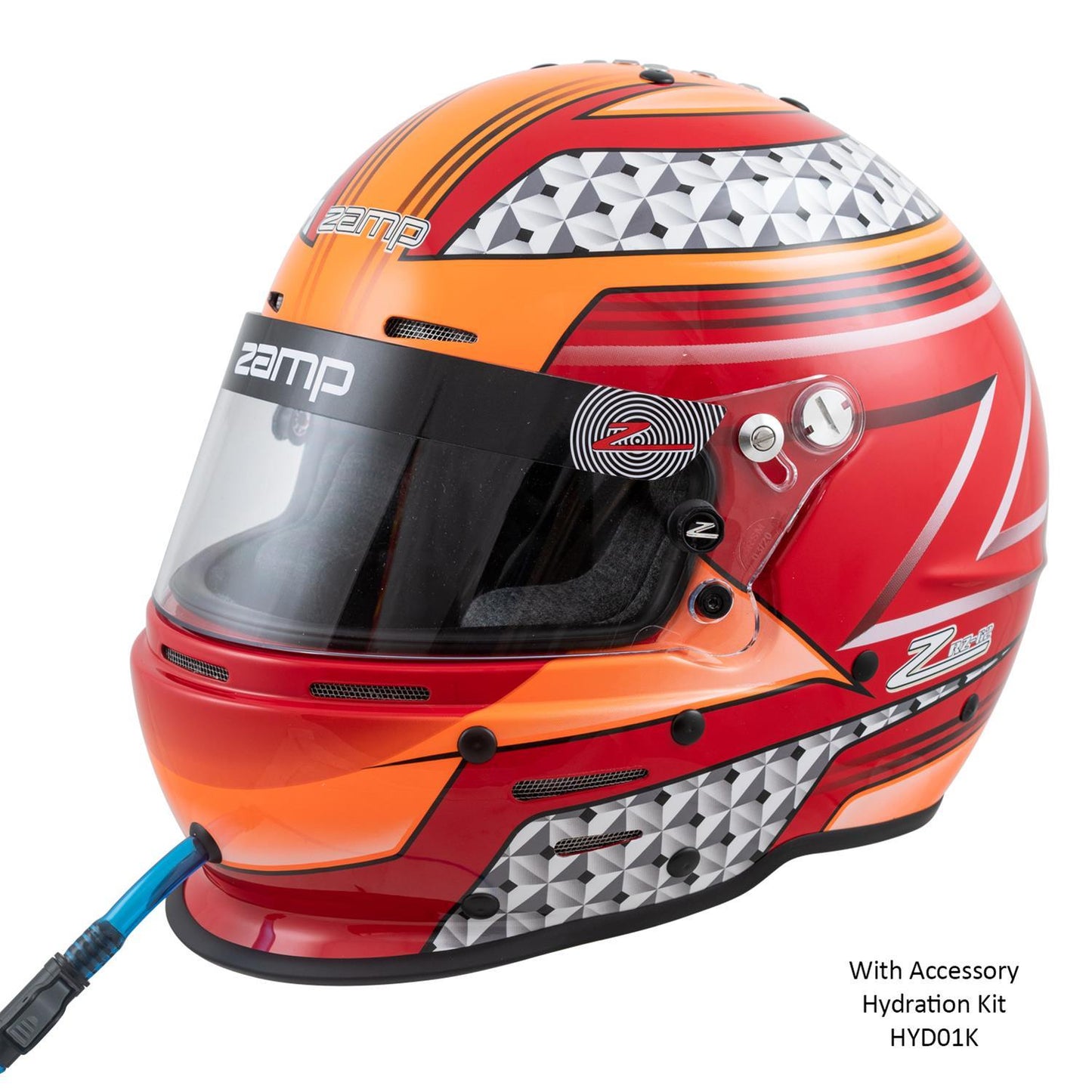 Zamp ZAMH764C35M Helmet RZ-62 Aramid Mix M Red/Org SA2020