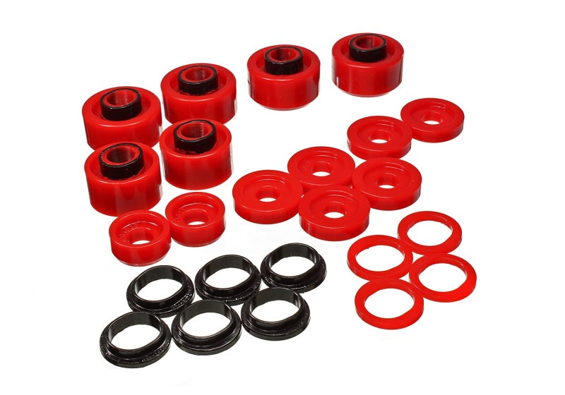 Energy Suspension 4.4121R 05-07 Ford F250/F350 2/4WD Red Body Mount Set