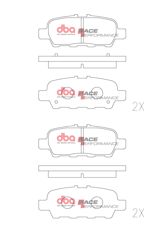 DBA DB1509RP 02-08 Nissan 350Z (Z33) Rear RP Performance Brake Pads