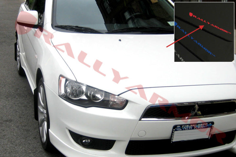 Rally Armor MF8-UR-BLK/RD 07-17 Mitsubishi Lancer Black UR Mud Flap w/ Red Logo