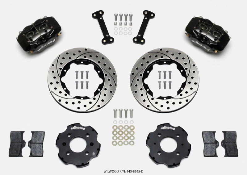 Wilwood 140-8695-D Forged Dynalite Front Hat Kit 11.00in Drilled Integra/Civic w/Fac.240mm Rtr