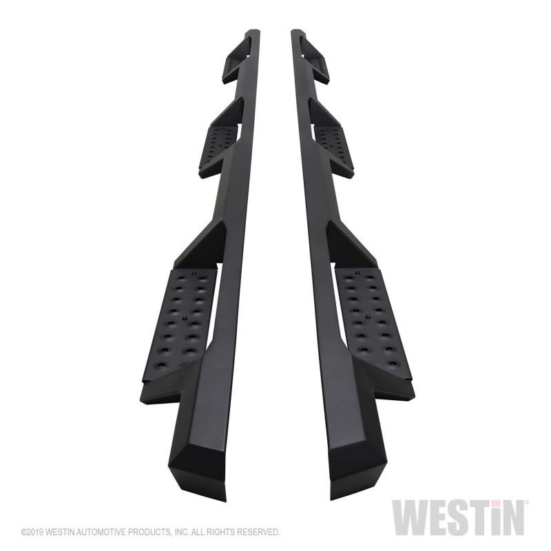 Westin 56-534345 /HDX 19-20 RAM 2500/3500 Crew Cab (8ft Bed) Drop Wheel to Wheel Nerf Step Bars - Txt Black