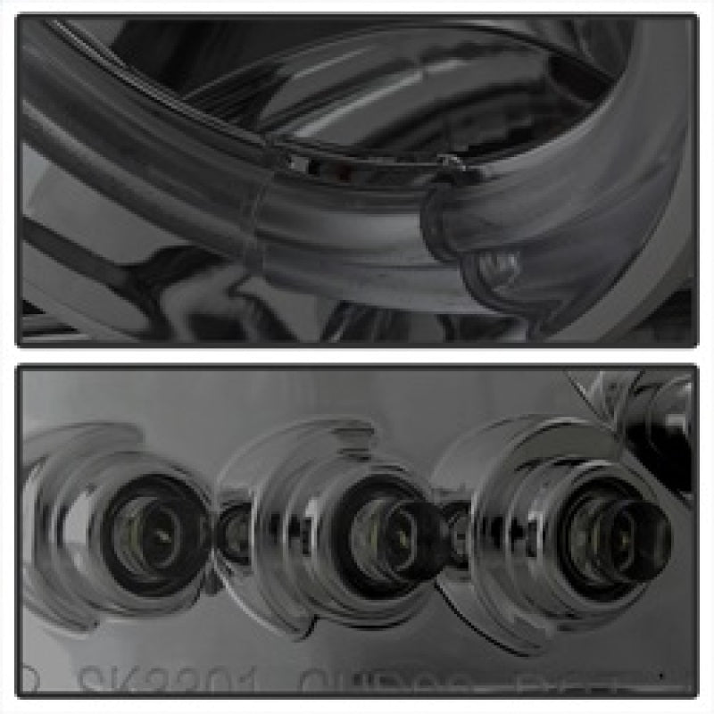 SPYDER 5009371 Spyder GMC Sierra 1500/2500/3500 99-06 Projector Headlights LED Halo LED Smoke PRO-YD-CDE00-HL-SMC