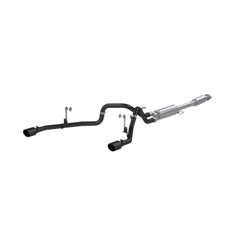 MBRP S5215BLK 2021+ F-150 2.7L/ 3.5L Ecoboost, 5.0L 3in Cat Back 2.5in Dual Split Rear - Black Coated
