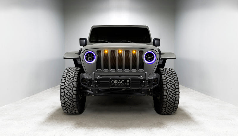 ORACLE Lighting 5769J-332 Oracle Jeep Wrangler JL/Gladiator JT 7in. High Powered LED Headlights (Pair) - Dynamic